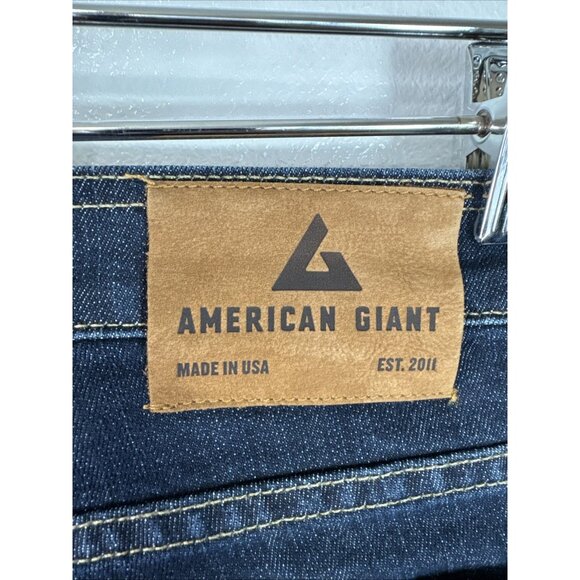 American Giant Men's 34/34 Roughneck Straight Stretch Canvas Pants Blue NWOT - Picture 7 of 12